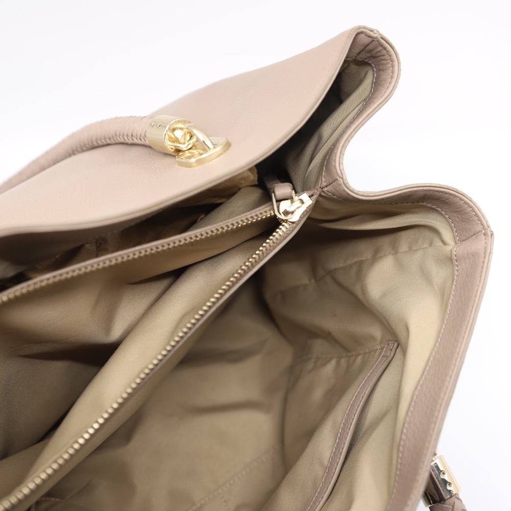 Cole Haan Leather Hobo Nude Tote Gold Tote - Picture 4 of 5